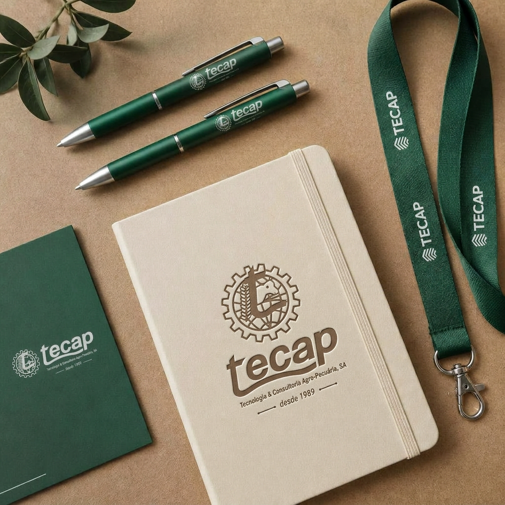 Kit TECAP: canetas, caderno e cordão